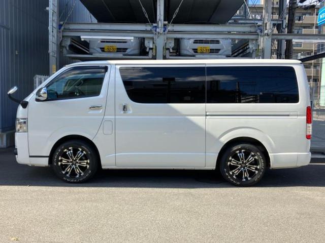 ハイエースバン ロングスーパーGLダークプライム 新品タイヤ/保証書/社外 SDナビ/フリップダウンモニター 社外 10.1インチ/両側電動スライドドア/ヘッドランプ LED/Bluetooth接続/ETC/ABS/フルセグTV/DVD 後席モニター(2枚目)