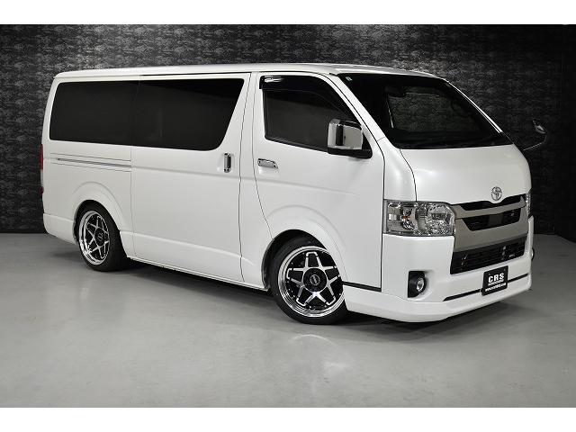 ハイエースバン スーパーGL ダークプライムII LEDヘッドライト/自動防眩インナーミラー/ENCS-18ブラックポリッシュ/フロントスポイラー/ベッドキット/ハイグレードシートカバー/カロッツエリア楽ナビ(6枚目)