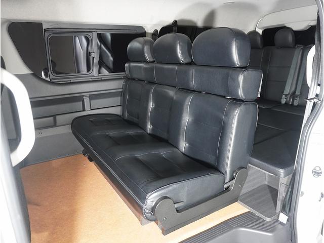 ハイエースワゴン ＧＬ　・キャンピング・ベットキットＶ内装架装車・ＡＬＰＩＮＥ１１インチナビ・ＡＬＰＩＮＥ１０．１インチモニター・ＥＳＳＥＸホイール　ＥＷ－１７・１４段ショック・ＬＥＤヘッドランプ・パワスラ・ＰＶＭ・デジミラ（57枚目）