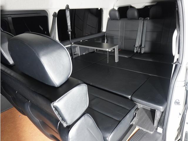 ハイエースワゴン ＧＬ　・キャンピング・ベットキットＶ内装架装車・ＡＬＰＩＮＥ１１インチナビ・ＡＬＰＩＮＥ１０．１インチモニター・ＥＳＳＥＸホイール　ＥＷ－１７・１４段ショック・ＬＥＤヘッドランプ・パワスラ・ＰＶＭ・デジミラ（59枚目）