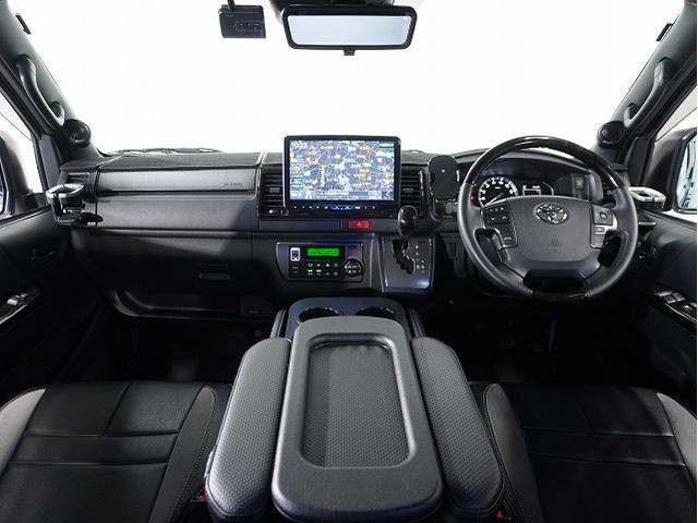 ハイエースバン スーパーＧＬ　ダークプライムＩＩ　フロントスポイラー／ＥＬ－１８ハイパーグロス／ハイグレードシ－トカバー／ＡＬＰＩＮＥ１１インチナビ／アルパイン１２．８インチナビ／フラットベットキット／１４段ショック／ヘッドライトインナーブラック（63枚目）