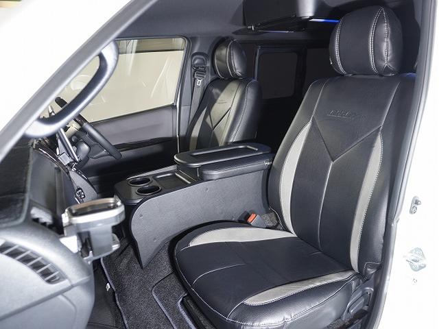 ハイエースバン スーパーＧＬ　ダークプライムＩＩ　フロントスポイラー／ＥＬ－１８ハイパーグロス／ハイグレードシ－トカバー／ＡＬＰＩＮＥ１１インチナビ／アルパイン１２．８インチナビ／フラットベットキット／１４段ショック／ヘッドライトインナーブラック（64枚目）