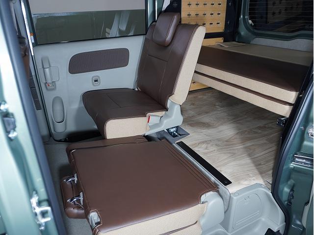 エブリイ Jリミテッド TAC.LUC NIGHTパック/シートカバー前面/専用ベッドキット/リアトリムカバー/床フロアシート/フルフラット/(56枚目)