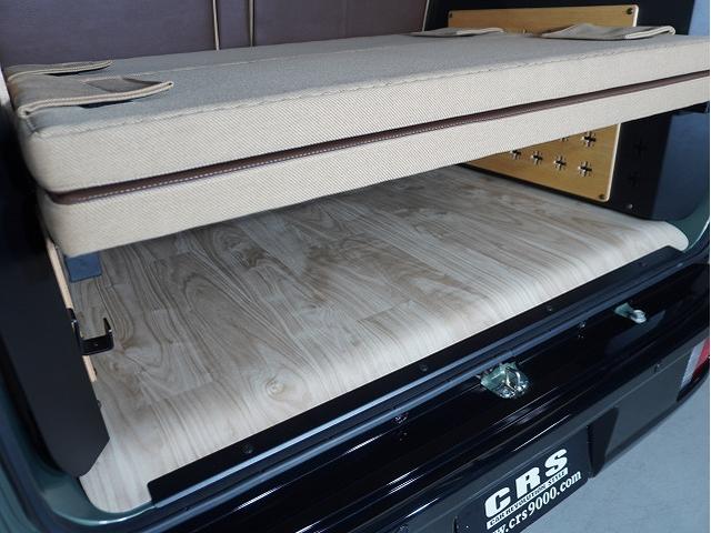 エブリイ Jリミテッド TAC.LUC NIGHTパック/シートカバー前面/専用ベッドキット/リアトリムカバー/床フロアシート/フルフラット/(60枚目)