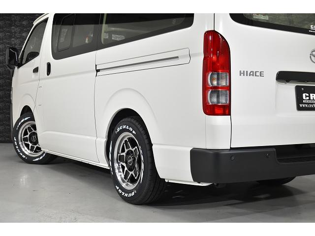 ハイエースバン ロングDX LEDヘッドライト/パノラミックビューモニター/デジタルインナーミラー/イージークローザー/ENCS-16 ブラックポリッシュ/ローダウン/フロントスポイラー/リアウィング/シートカバー(25枚目)