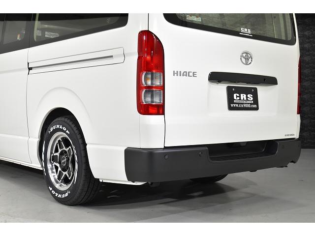 ハイエースバン ロングDX LEDヘッドライト/パノラミックビューモニター/デジタルインナーミラー/イージークローザー/ENCS-16 ブラックポリッシュ/ローダウン/フロントスポイラー/リアウィング/シートカバー(26枚目)