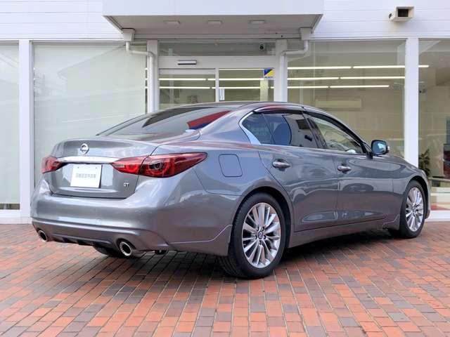 スカイライン 3.0 GT タイプP ☆本革シート(前席ヒーター付き)☆クルーズコントロール(追従型)☆日産コネクトナビ☆アラウンドビューモニター☆LEDヘッドライト☆衝突被害軽減ブレーキ☆踏み間違い防止装置(3枚目)