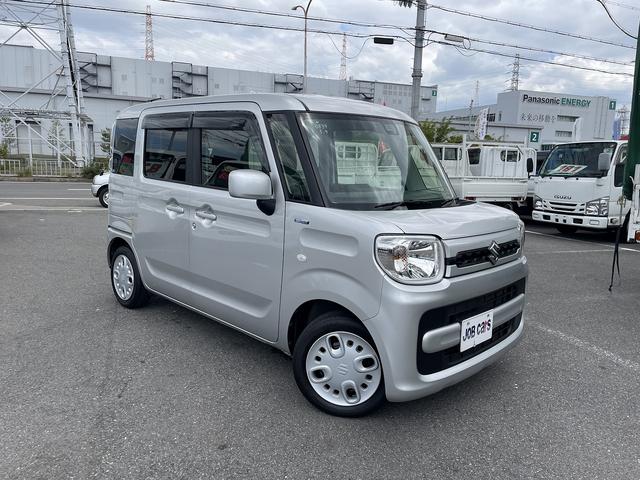 スペーシア ハイブリッドＧ　車いす移動車リアシート付　福祉車両　車椅子一基仕様　衝突軽減ブレーキ　車線逸脱警告　ワンオーナー　メモリーナビ　両側スライドドア　オートライト／オートハイビーム　Ｐガラス　点検記録簿　プッシュスタート（3枚目）