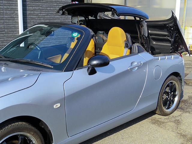 コペン セロ 社外アルミホイール スマートキー プッシュスタート 純正ナビ TV メタルオープントップ エアコン ABS フォグライト(12枚目)