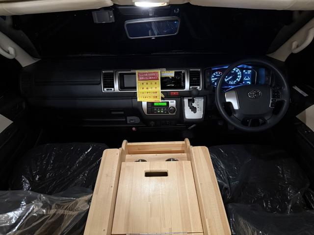 ハイエースバン 　キャンピングカー　バンライフ　総板張り　全面断熱　８００Ｗソーラー　キャリア　家庭用エアコン　シャワー　リン酸鉄リチウムイオンバッテリー６００Ａｈ　ダブルベッド　冷蔵庫　シンク（33枚目）