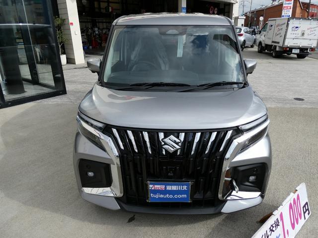 ソリオバンディット ハイブリッドMV 3型 全方位モニター付9インチフルセグメモリーナビ 両側電動スライドドア デュアルセンサブレーキサポートII LEDヘッドランプ 電動パーキング アダプティブクルコン 15AW スリムサーキュレーター(4枚目)