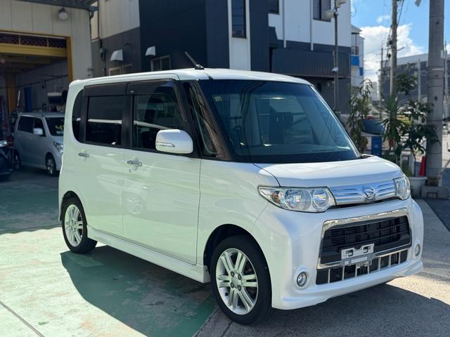 タント カスタムＲＳ　ナビ　テレビ　ＥＴＣ　オートエアコン　左側パワースライドドアー　スマートキー　電動格納ミラー　ウィンカーミラー　ターボ　フォグランプ　ベンチシート（4枚目）