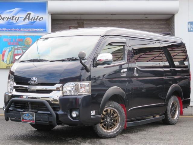 ハイエースバン スーパーGL ダークプライム アクティブエース 8人乗車 シートレイアウト変更可 Tセンス 両側電動スライド 社外16AW グリルガード オーバーフェンダー アルパイン11型ナビ Rモニター 固アタッチメント LED スマートキー(4枚目)