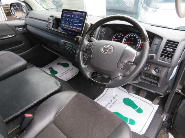 ハイエースバン スーパーGL ダークプライム アクティブエース 8人乗車 シートレイアウト変更可 Tセンス 両側電動スライド 社外16AW グリルガード オーバーフェンダー アルパイン11型ナビ Rモニター 固アタッチメント LED スマートキー(46枚目)