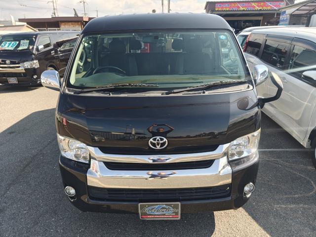 ハイエースバン ロングワイドスーパーGL ダークプライム 後期6速AT 両側電動ドア mObeLベッドキット ナビ フルセグ ブルートゥースオーディオ バックカメラ バルベロ17アルミ ナスカーホワイトレタータイヤ ローダウン LEDテール(31枚目)