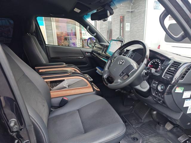 ハイエースバン スーパーGL ダークプライムII ワイドボディ ディーゼル6速AT アルパインBIGX11インチナビ 12.8インチフリップダウンモニター バッドフェイスボンネット 両側電動ドア モデリスタエアロ レガンスリアバンパー 17AW(11枚目)