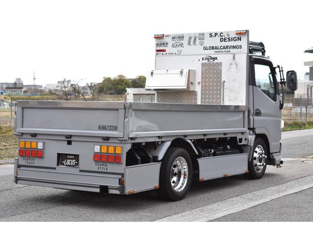 キャンター ＰＳ　ＰＷ　３．０ＤＴ　５ＭＴ　積載２０００ｋｇ　ＥＴＣ　ＰＳ　ＰＷ　３．０ＤＴ　５ＭＴ　積載２０００ｋｇ　ＥＴＣ　柿本マフラー　ルーフキャリア　バックアイ　フルセグナビ　サイドマーカー（3枚目）