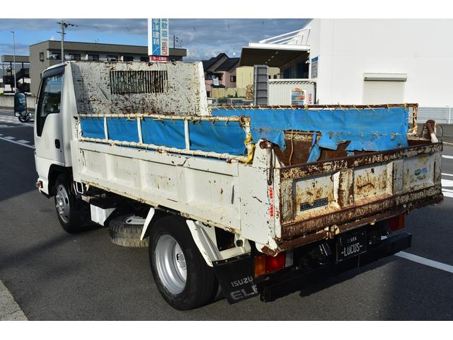 エルフトラック 強化フルフラットローダンプ ダンプ 積載3000kg 6MT 車両総重量5985kg ETC コボレーン付き パワステ PW 長さ約469cm 幅169cm 高さ198cm(6枚目)