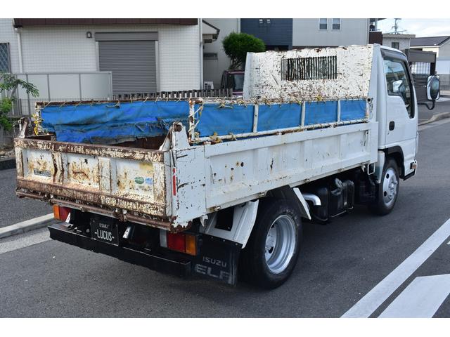 エルフトラック 強化フルフラットローダンプ ダンプ 積載3000kg 6MT 車両総重量5985kg ETC コボレーン付き パワステ PW 長さ約469cm 幅169cm 高さ198cm(8枚目)