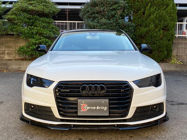 A7スポーツバック 2.0TFSIクワトロ 後期型 黒革 HDDナビ/DTV/Bカメラ/Bluetooth マトリックスLED 車高調 20AW イエローキャリパー 可変バルブ付/デュアルマフラー パワーテールゲート 可変リアウイング BSM(2枚目)