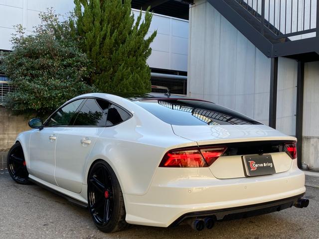 A7スポーツバック 2.0TFSIクワトロ 後期型 黒革 HDDナビ/DTV/Bカメラ/Bluetooth マトリックスLED 車高調 20AW イエローキャリパー 可変バルブ付/デュアルマフラー パワーテールゲート 可変リアウイング BSM(6枚目)