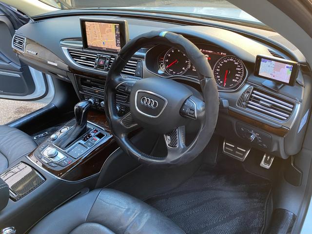 A7スポーツバック 2.0TFSIクワトロ 後期型 黒革 HDDナビ/DTV/Bカメラ/Bluetooth マトリックスLED 車高調 20AW イエローキャリパー 可変バルブ付/デュアルマフラー パワーテールゲート 可変リアウイング BSM(28枚目)