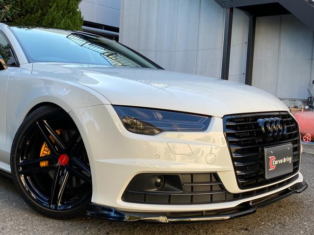 A7スポーツバック 2.0TFSIクワトロ 後期型 黒革 HDDナビ/DTV/Bカメラ/Bluetooth マトリックスLED 車高調 20AW イエローキャリパー 可変バルブ付/デュアルマフラー パワーテールゲート 可変リアウイング BSM(58枚目)