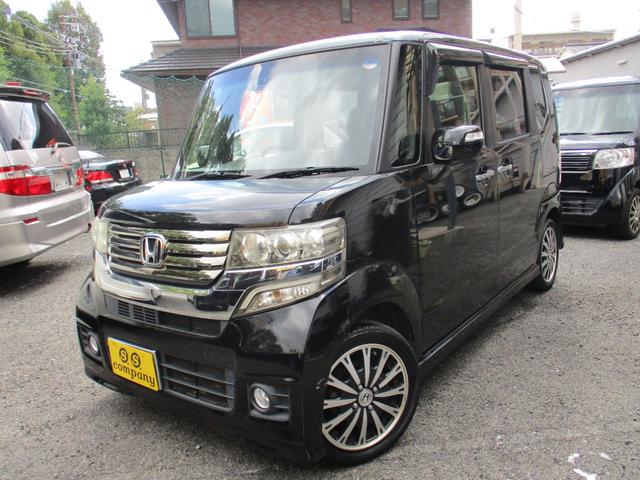 N-BOXカスタム G ターボSSパッケージ 新車ワンオーナ車両 上級グレード ターボ車両 純正フルエアロ 左右両側電動パワースライドドア クルーズコントロール 純正7インチナビ TV Bluetooth バックモニターパドルシフト LED レザ(4枚目)