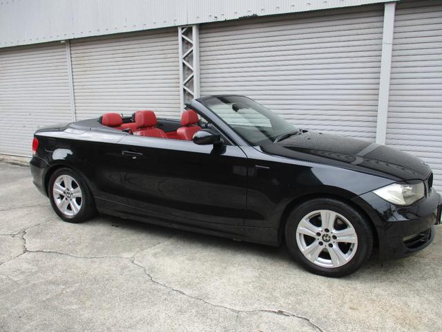 １シリーズ １２０ｉ　カブリオレ　電動フルオープンモデルクーペ　ＢＬＡＣＫホロ　赤皮電動パワーシート　シートヒーター社外ナビ　ＴＶ　Ｂｌｕｅｔｏｏｔｈ　バックモニター整備点検記録簿　ＫＥＹレス　純正アルミ　ＨＩＤキセノンライト（2枚目）