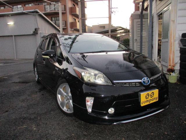 プリウス Ｓツーリングセレクション　後期モデリスタバージョン　カスタム車両モデリスタエアロ　後期Ｆバンパー＆リア＆テール　ツーリング専用アルミ　ローダウン済みＨＤＤ　ナビＴＶ　Ｂｌｕｅｔｏｏｔｈ　バックモニターメッキパーツ　コンビステア（2枚目）