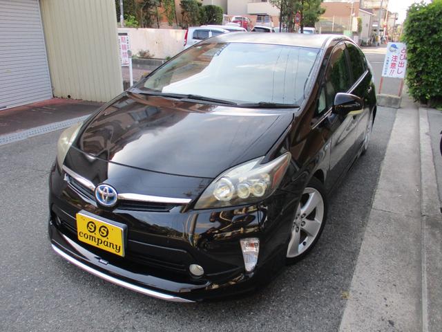 プリウス Ｓツーリングセレクション　後期モデリスタバージョン　カスタム車両モデリスタエアロ　後期Ｆバンパー＆リア＆テール　ツーリング専用アルミ　ローダウン済みＨＤＤ　ナビＴＶ　Ｂｌｕｅｔｏｏｔｈ　バックモニターメッキパーツ　コンビステア（5枚目）