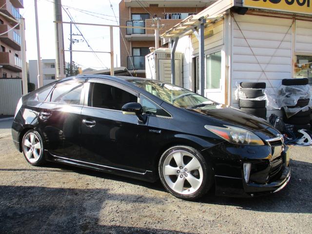 プリウス Ｓツーリングセレクション　後期モデリスタバージョン　カスタム車両モデリスタエアロ　後期Ｆバンパー＆リア＆テール　ツーリング専用アルミ　ローダウン済みＨＤＤ　ナビＴＶ　Ｂｌｕｅｔｏｏｔｈ　バックモニターメッキパーツ　コンビステア（38枚目）