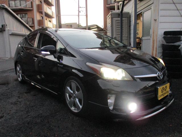 プリウス Ｓツーリングセレクション　後期モデリスタバージョン　カスタム車両モデリスタエアロ　後期Ｆバンパー＆リア＆テール　ツーリング専用アルミ　ローダウン済みＨＤＤ　ナビＴＶ　Ｂｌｕｅｔｏｏｔｈ　バックモニターメッキパーツ　コンビステア（49枚目）