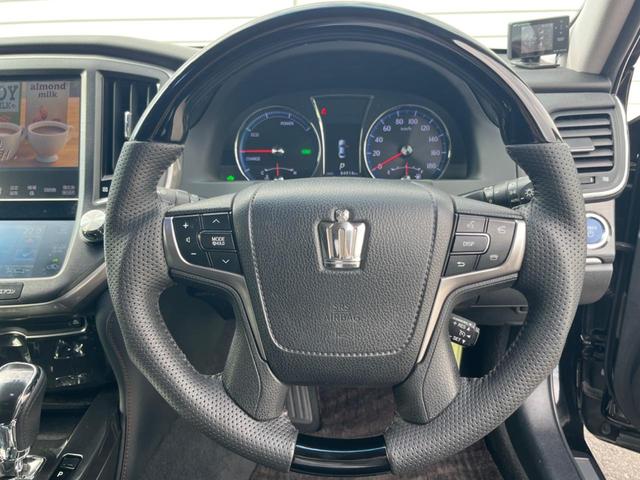 クラウンハイブリッド アスリートS 禁煙車 純正ナビ バックカメラ レザーパッケージ OP18インチホイル シートベンチレーション ETC ドライブレコーダー パワーシート クルーズコントロール スマートキー テイン車高調(13枚目)