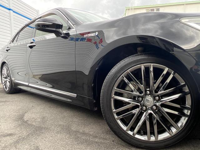 クラウンハイブリッド アスリートS 禁煙車 純正ナビ バックカメラ レザーパッケージ OP18インチホイル シートベンチレーション ETC ドライブレコーダー パワーシート クルーズコントロール スマートキー テイン車高調(27枚目)