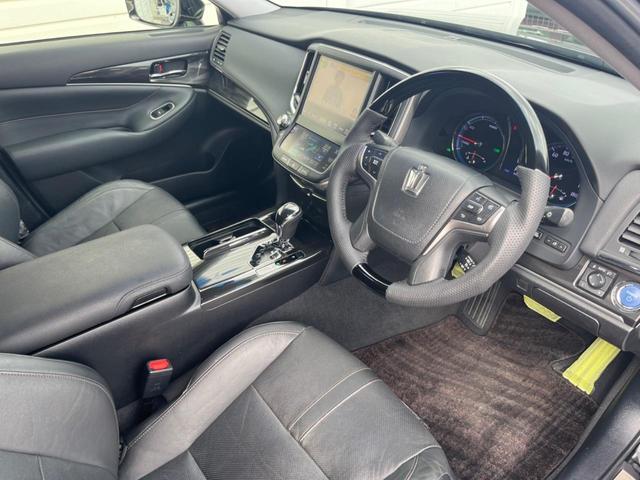 クラウンハイブリッド アスリートS 禁煙車 純正ナビ バックカメラ レザーパッケージ OP18インチホイル シートベンチレーション ETC ドライブレコーダー パワーシート クルーズコントロール スマートキー テイン車高調(28枚目)