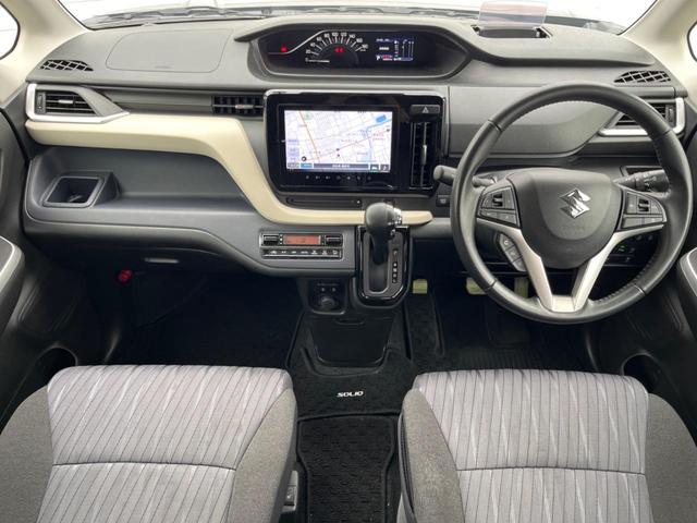 ソリオ ハイブリッドMZ 禁煙車 純正9インチナビ スズキセーフティ フリップダウン 全周囲カメラ 両側パワースライドドア ETC ドライブレコーダー シートヒーター ヘッドアップディスプレイ レーダークルーズ スマートキー(2枚目)