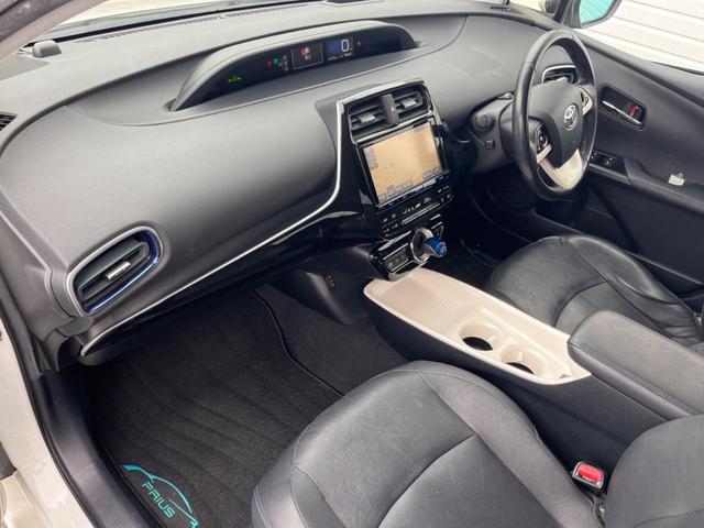 プリウス Aプレミアム ツーリングセレクション 9インチナビ BSM HUD ETC2.0 LEDヘッドライト レザーシート AC100V Rカメラ(36枚目)