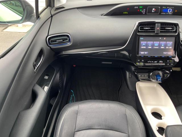プリウス Aプレミアム ツーリングセレクション 9インチナビ BSM HUD ETC2.0 LEDヘッドライト レザーシート AC100V Rカメラ(57枚目)