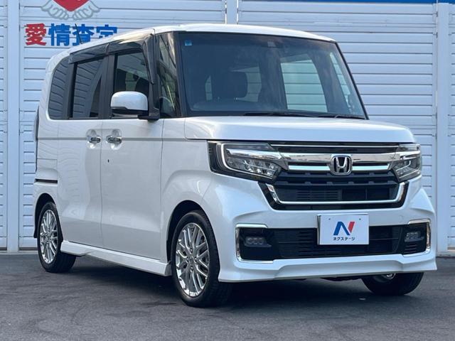 N-BOXカスタム Lターボ 禁煙車 純正9インチナビ ホンダセンシング 両側パワースライドドア レーダークルーズ ETC ドライブレコーダー ハーフレザーシート 革巻きステアリング スマートキー(18枚目)