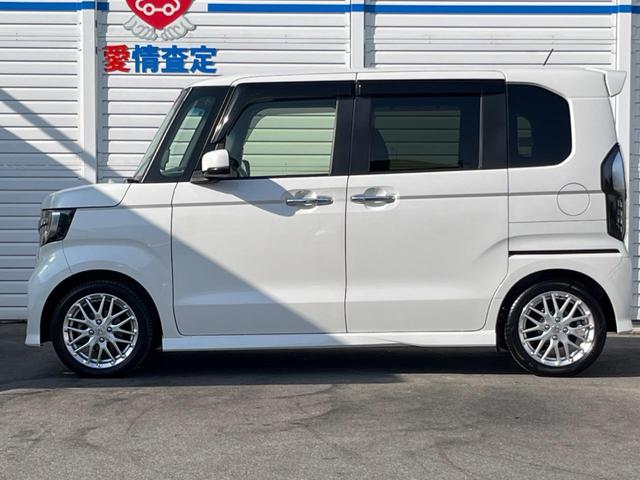 N-BOXカスタム Lターボ 禁煙車 純正9インチナビ ホンダセンシング 両側パワースライドドア レーダークルーズ ETC ドライブレコーダー ハーフレザーシート 革巻きステアリング スマートキー(26枚目)
