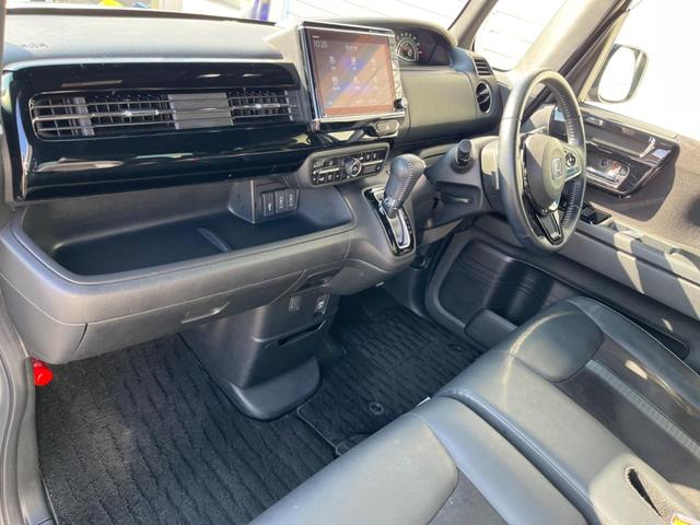 N-BOXカスタム Lターボ 禁煙車 純正9インチナビ ホンダセンシング 両側パワースライドドア レーダークルーズ ETC ドライブレコーダー ハーフレザーシート 革巻きステアリング スマートキー(48枚目)