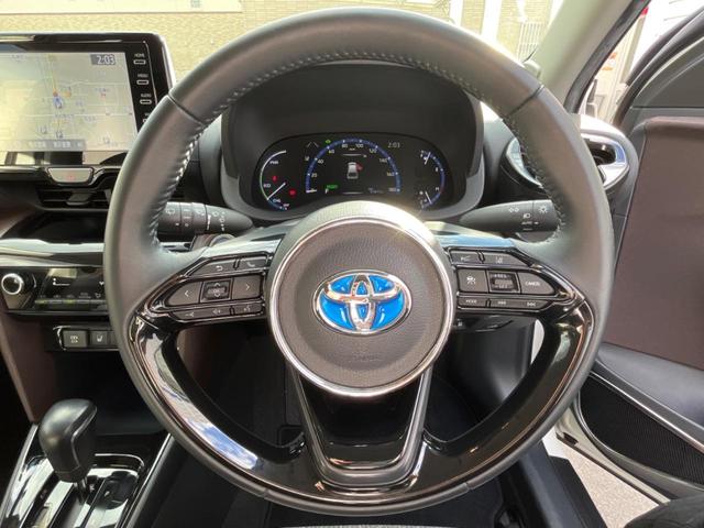 ヤリスクロス ハイブリッドZ 禁煙車 純正ディスプレイオーディオ 衝突軽減 バックカメラ レーダークルーズ ETC ドライブレコーダー シートヒーター パワーバックドア スマートキー ハーフレザーシート 純正アルミホイール(14枚目)