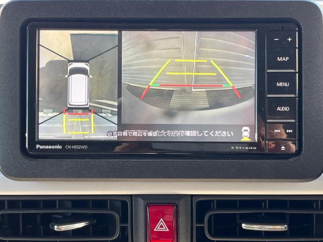 ムーヴキャンバス ストライプスG 禁煙車 ナビ スマートアシスト 全周囲カメラ 両側パワースライドドア ETC アイドリングストップ 前席シートヒーター 電動パーキング PWRモード スマートキー(8枚目)