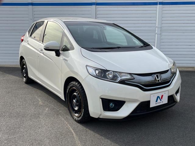 フィットハイブリッド Lパッケージ 純正SDナビ ハーフレザーシート ドラレコ スマートキー LEDヘッド ビルトインETC クルコン オートライト オートエアコン Bluetooth CD DVD再生 LEDフォグ(16枚目)