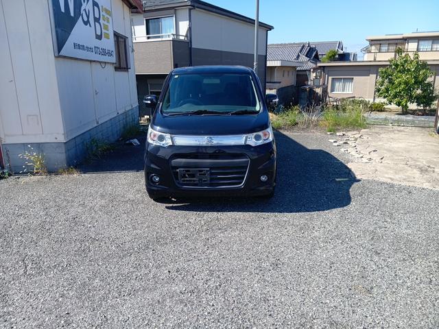 ワゴンＲスティングレー Ｔ　ターボ車　純正１５アルミ　外品ナビ　地デジ　ブルートゥース　ＥＴＣ　キーレス連動格納ミラー　プッシュスタート　アイドリングストップ　ＨＩＤライト　７速マニュアルモードＣＶＴ（2枚目）