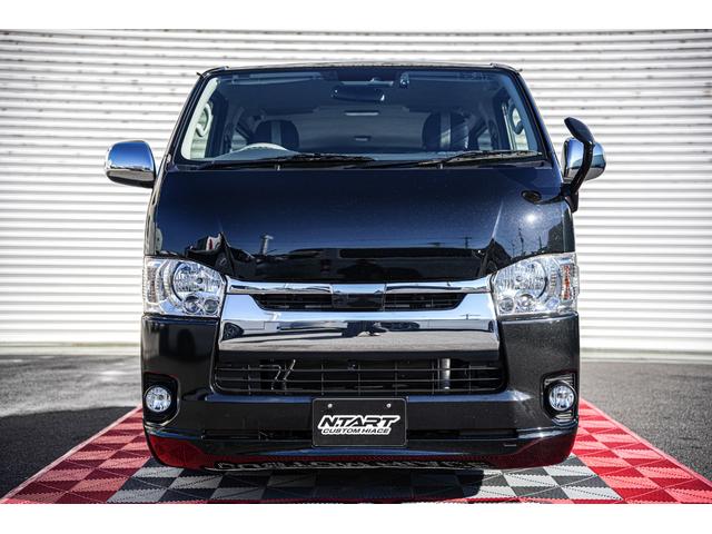 ハイエースバン ロングスーパーGL 車中泊ベッドキット バッドフェイス プッシュスタート 両側電動パワースライドドア ETC Buttlerシートカバー・木目調インテリアセット(6枚目)