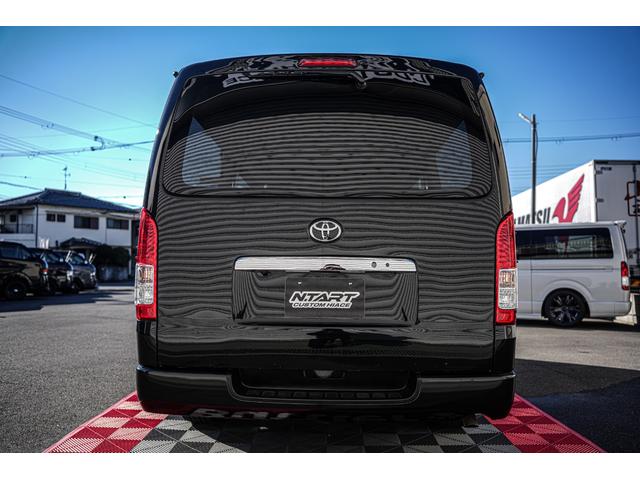 ハイエースバン ロングスーパーGL 車中泊ベッドキット バッドフェイス プッシュスタート 両側電動パワースライドドア ETC Buttlerシートカバー・木目調インテリアセット(14枚目)