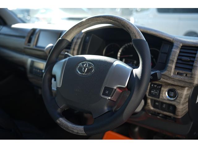 ハイエースバン ロングスーパーGL 車中泊ベッドキット バッドフェイス プッシュスタート 両側電動パワースライドドア ETC Buttlerシートカバー・木目調インテリアセット(35枚目)