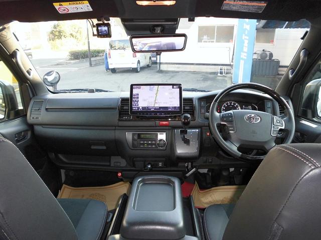 ハイエースバン 　スーパーＧＬ　ダークプライムＩＩ　ロング　ＴＲＤフロントエアロ　アルパイン１１インチナビ・パノラミックビュー　ケンウッド前後ドラレコ　デジタルインナーミラー　社外品１６インチＡＷ　クリアランスソナー（15枚目）